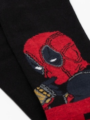 Vanilla Underground Black Marvel Deadpool Calf Socks Set of 5 - Image 5 of 6