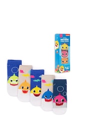 Vanilla Underground White Calf Socks Set of 5 - Image 1 of 6