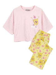 Vanilla Underground Pink Short Sleeve Long Leg Pyjamas Set - Image 1 of 6