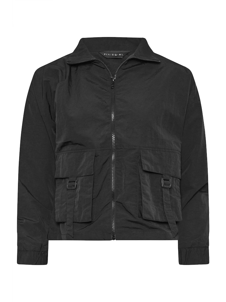 PixieGirl Petite Black Cargo Jacket - Image 5 of 5