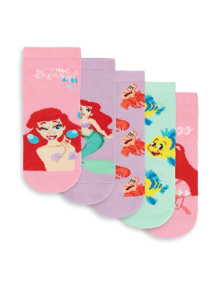 Vanilla Underground Pink Little Mermaid Calf Socks Set of 5 - Image 2 of 6