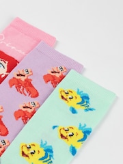 Vanilla Underground Pink Little Mermaid Calf Socks Set of 5 - Image 5 of 6