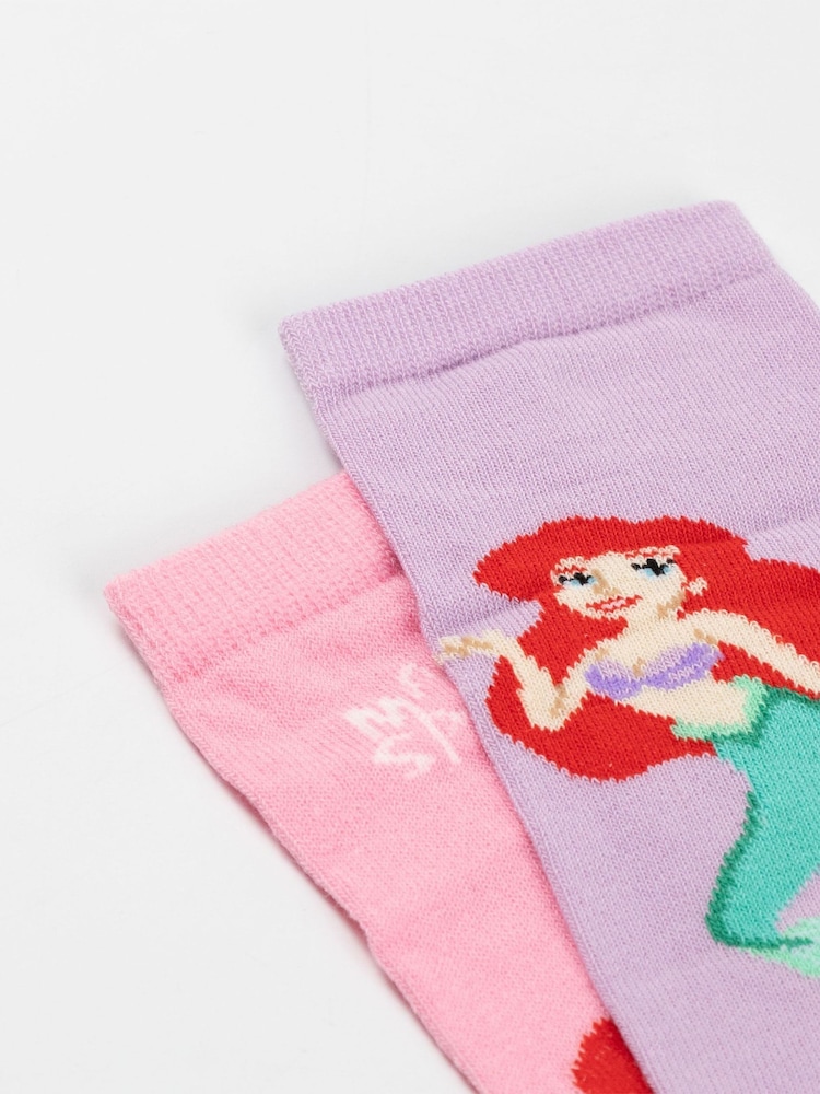 Vanilla Underground Pink Little Mermaid Calf Socks Set of 5 - Image 6 of 6