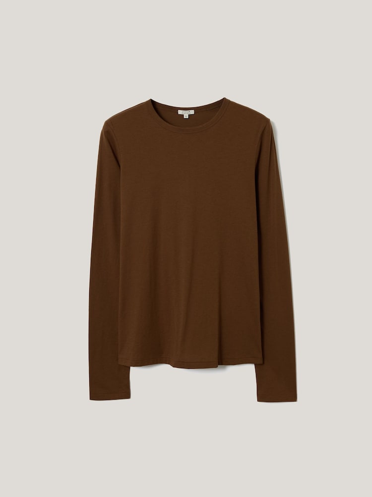 Jigsaw Green Long Sleeve 100% Cotton Top - Image 1 of 1 Jigsaw Green Long Sleeve 100% Cotton Top - Image 1 of 1
