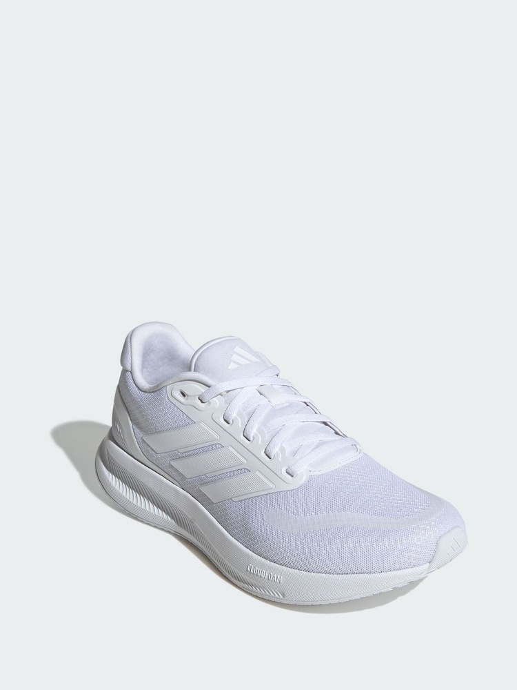 adidas White Runfalcon 5 Wide Running Shoes - Image 1 of 4