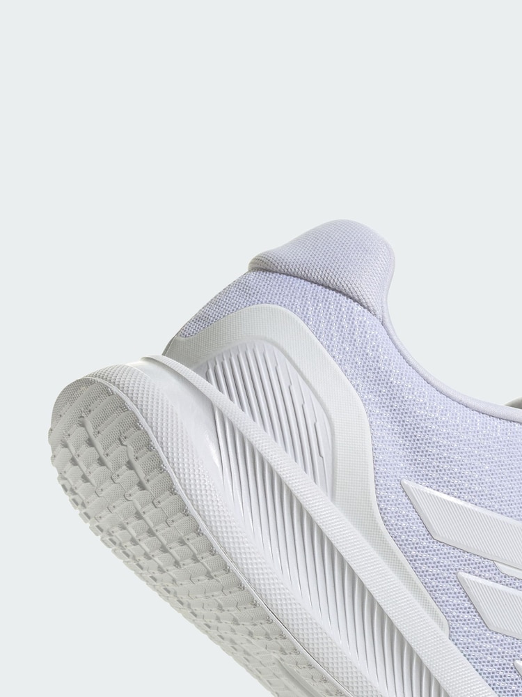 adidas White Runfalcon 5 Wide Running Shoes - Image 4 of 4