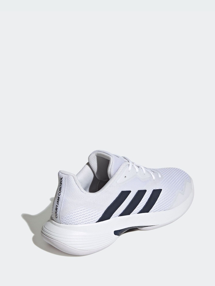 adidas White CourtJam Control Tennis Shoes - Image 2 of 4 adidas White CourtJam Control Tennis Shoes - Image 2 of 4