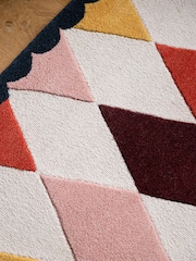 Rockett St George Multi Harlequin Wool Tufted Rug - Image 2 of 2