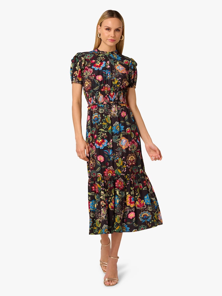 Adrianna by Adrianna Papell Printed Black Dress - Image 1 of 6