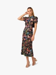 Adrianna by Adrianna Papell Printed Black Dress - Image 4 of 6