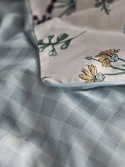 FatFace Blue Wildflower Gingham Duvet Cover and Pillowcase Set - Image 5 of 6