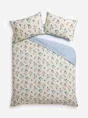 FatFace Blue Wildflower Gingham Duvet Cover and Pillowcase Set - Image 6 of 6