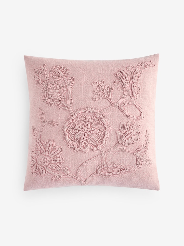 Shabby Chic by Rachel Ashwell® Pink Cornelli Stone Wash Textured Cushion - Image 1 of 2