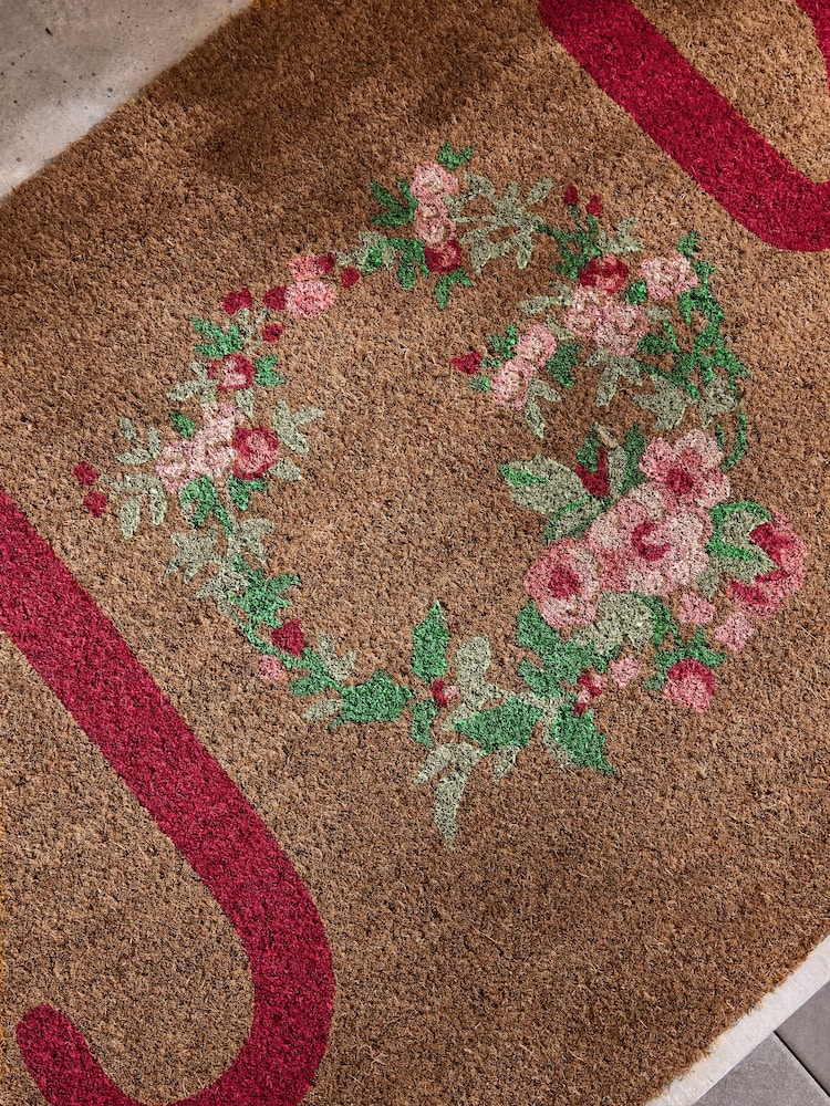 Shabby Chic by Rachel Ashwell® Pink Joy Floral Slogan Doormat - Image 2 of 4