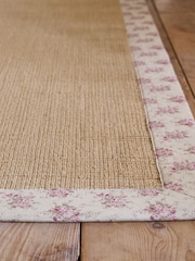 Shabby Chic by Rachel Ashwell® Pink Floral Border Sisal Flatweave Rug - Image 3 of 5