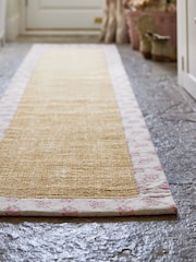 Shabby Chic by Rachel Ashwell® Pink Floral Border Sisal Flatweave Runner - Image 2 of 4