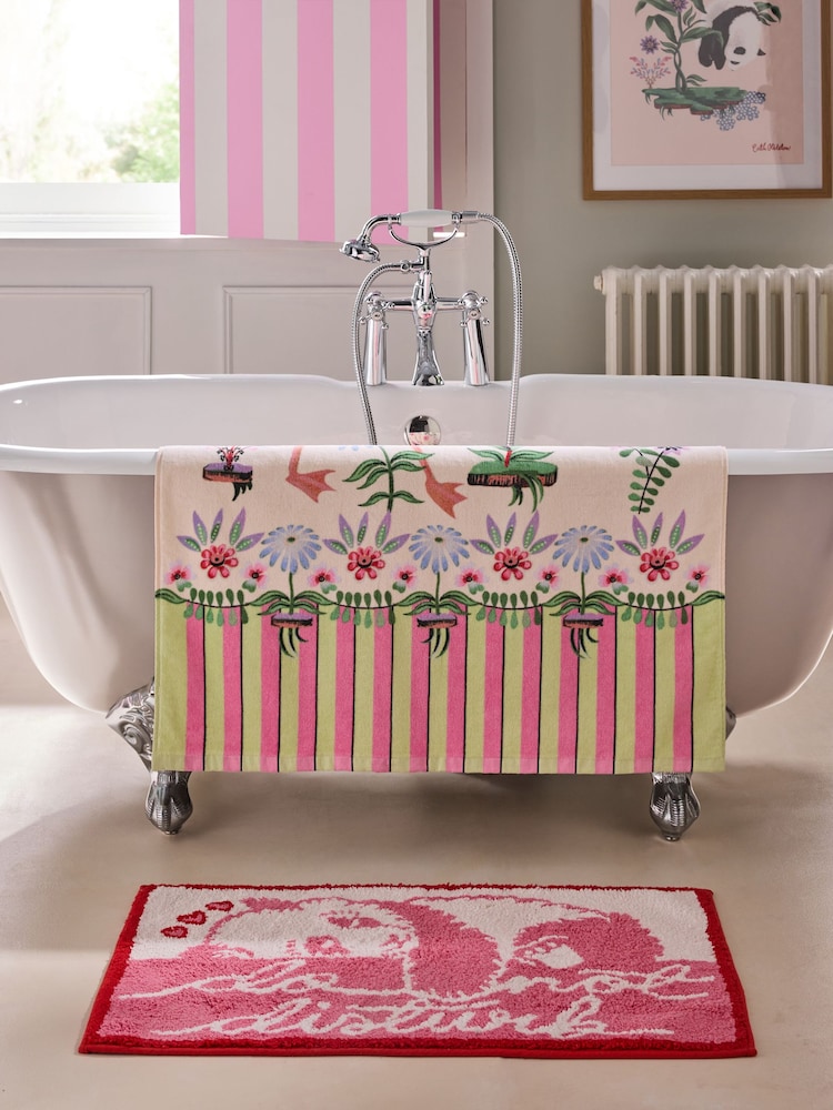 Cath Kidston Panda Stripe Beach Towel - Imaginea 1 din 1