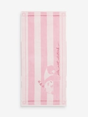 Cath Kidston Pink Panda Stripe Beach Towel - Image 2 of 2