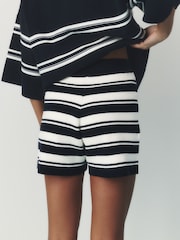 self. Navy Knitted Co-ord Shorts - Image 4 of 7