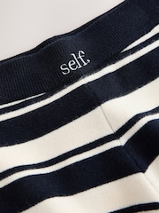 self. Navy Knitted Co-ord Shorts - Image 7 of 7