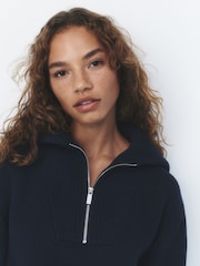 self. Knitted Half Zip Jumper - Imagen 4 de 6