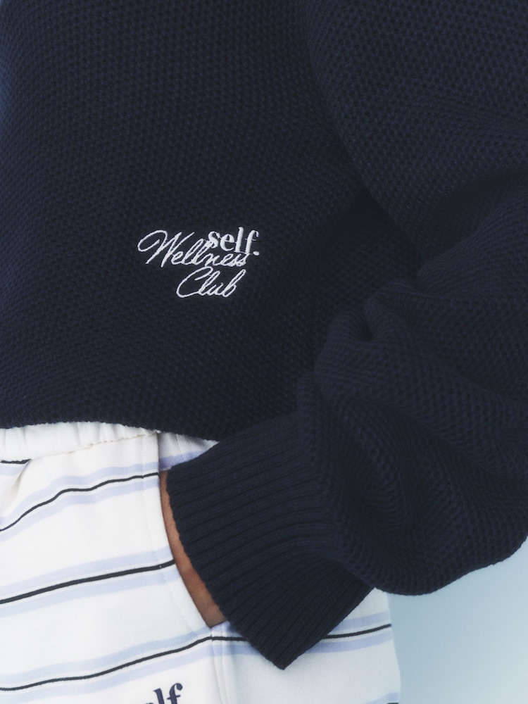 self. Knitted Half Zip Jumper - Imagen 6 de 6