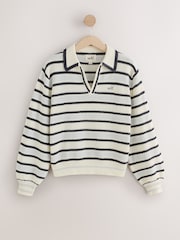 self. Blue Stripe Crochet Knit Short Set Co-ord - Image 7 of 10