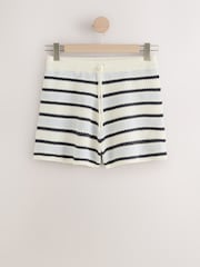 self. Blue Stripe Crochet Knit Short Set Co-ord - Image 8 of 10