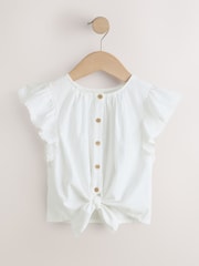 White Tie Front Blouse (3-16yrs) - Image 5 of 8