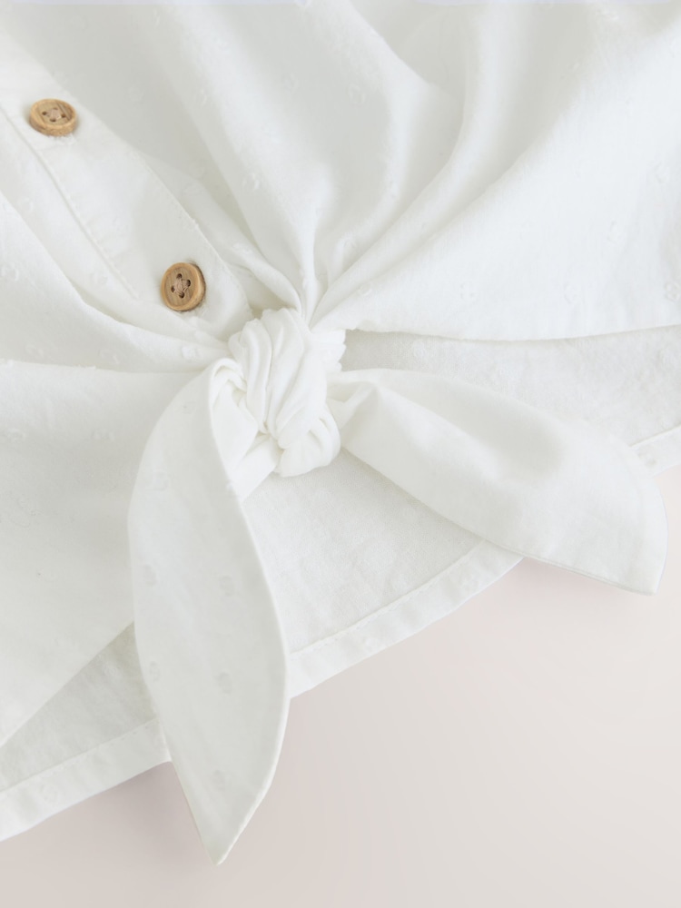 White Tie Front Blouse (3-16yrs) - Image 8 of 8