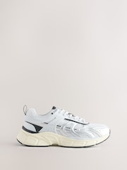 self. Silver/White Chunky Sports Trainers - Image 3 of 5