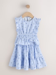 藍色方格面 - 上衣及半身裙套裝（3-16 歲） - 圖片 2，共 5