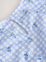 藍色方格面 - 上衣及半身裙套裝（3-16 歲） - 圖片 5，共 5