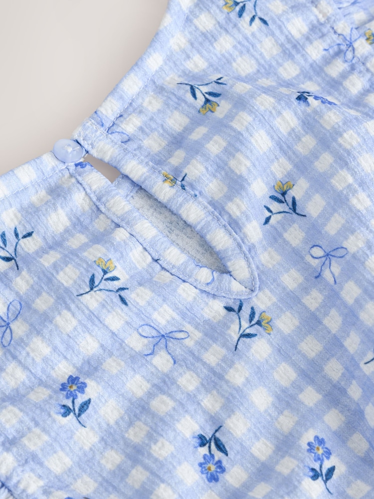 Blue Gingham Top And Skirt Set (3-16yrs) - Image 9 of 9