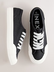 Black Forever Comfort® Canvas Baseball Trainers - Image 1 of 5