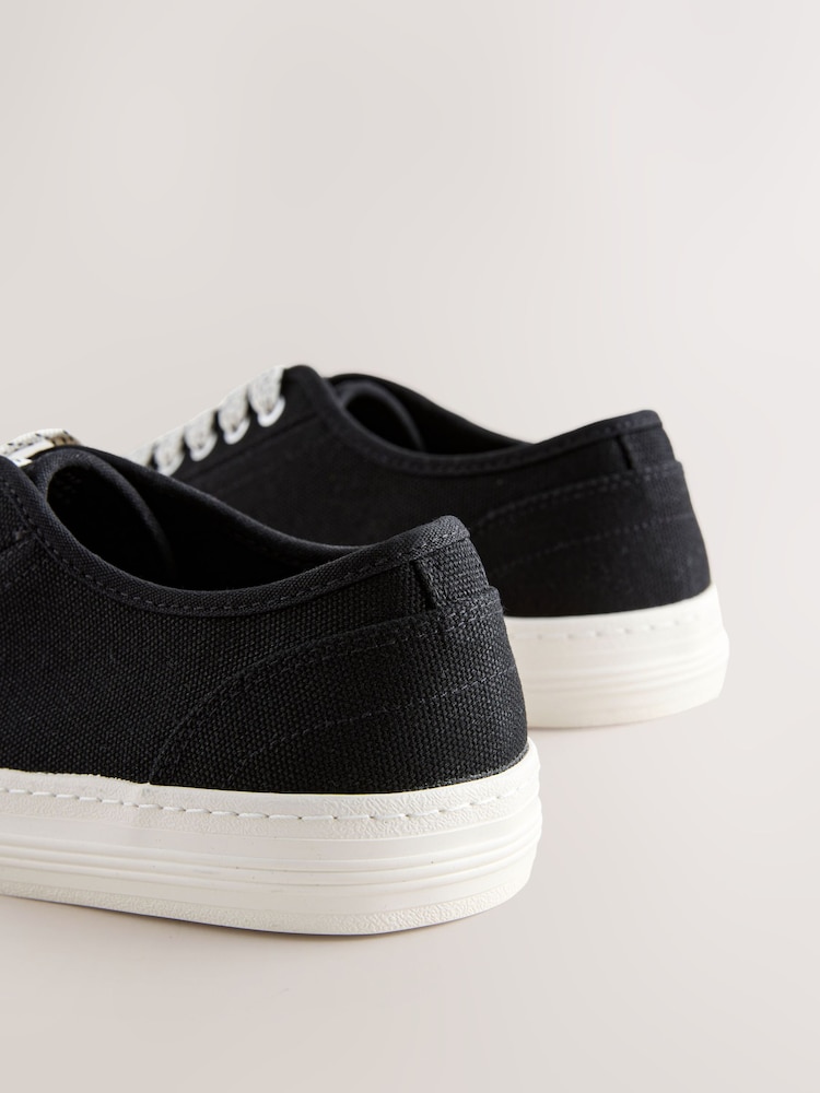 Black Forever Comfort® Canvas Baseball Trainers - Image 5 of 5