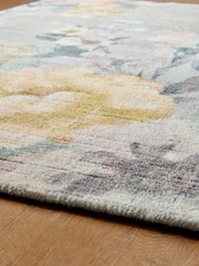 Lipsy Grey Photographic Floral Poppy Tufted Rug - Image 3 of 5