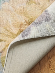 Lipsy Grey Photographic Floral Poppy Tufted Rug - Image 4 of 5