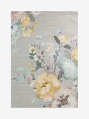 Lipsy Grey Photographic Floral Poppy Tufted Rug - Image 5 of 5