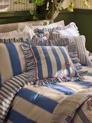 Lia Gold x Next Blue Stripe Mega Ruffle Slogan Cushion - Image 4 of 6