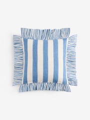 Lia Gold x Next Blue Stripe Mega Ruffle Slogan Cushion - Image 6 of 6