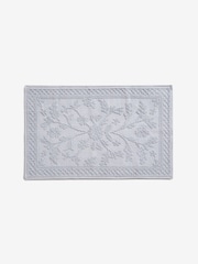 Shabby Chic by Rachel Ashwell® Blue Floral Jacquard 100% Cotton Bath Mat - Image 4 of 4