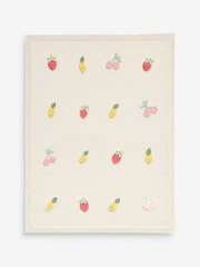 Jojo Maman Bébé Multi Crochet Fruits Baby Blanket - Image 1 of 1
