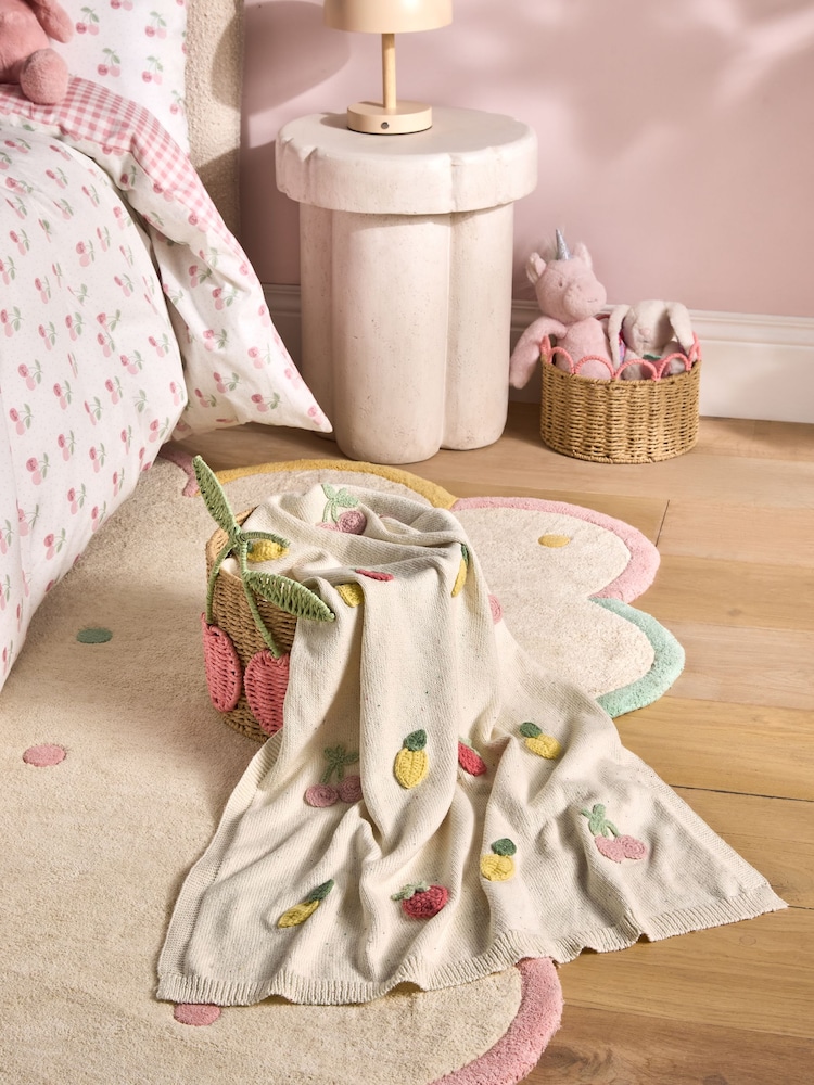 Jojo Maman Bébé Multi Crochet Fruits Baby Blanket - Image 4 of 4