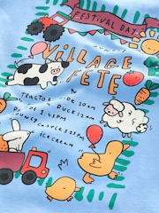 Blue Village Fete Short Sleeve Back Print T-Shirt (3mths-7yrs) - Image 6 of 7