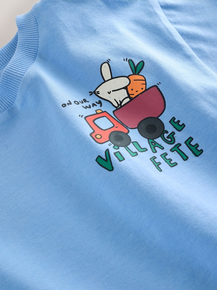 Blue Village Fete Short Sleeve Back Print T-Shirt (3mths-7yrs) - Image 7 of 7