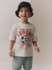 White Football Legend Short Sleeve Graphic T-Shirt (3mths-7yrs) - Image 3 of 7
