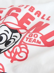 White Football Legend Short Sleeve Graphic T-Shirt (3mths-7yrs) - Image 6 of 7