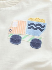 Neutral Digger Trio Short Sleeve Appliqué T-Shirt (3mths-7yrs) - Image 8 of 8