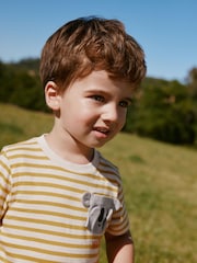 Yellow Stripe Koala Bear Short Sleeve Interactive T-Shirt (3mths-7yrs) - Image 6 of 10